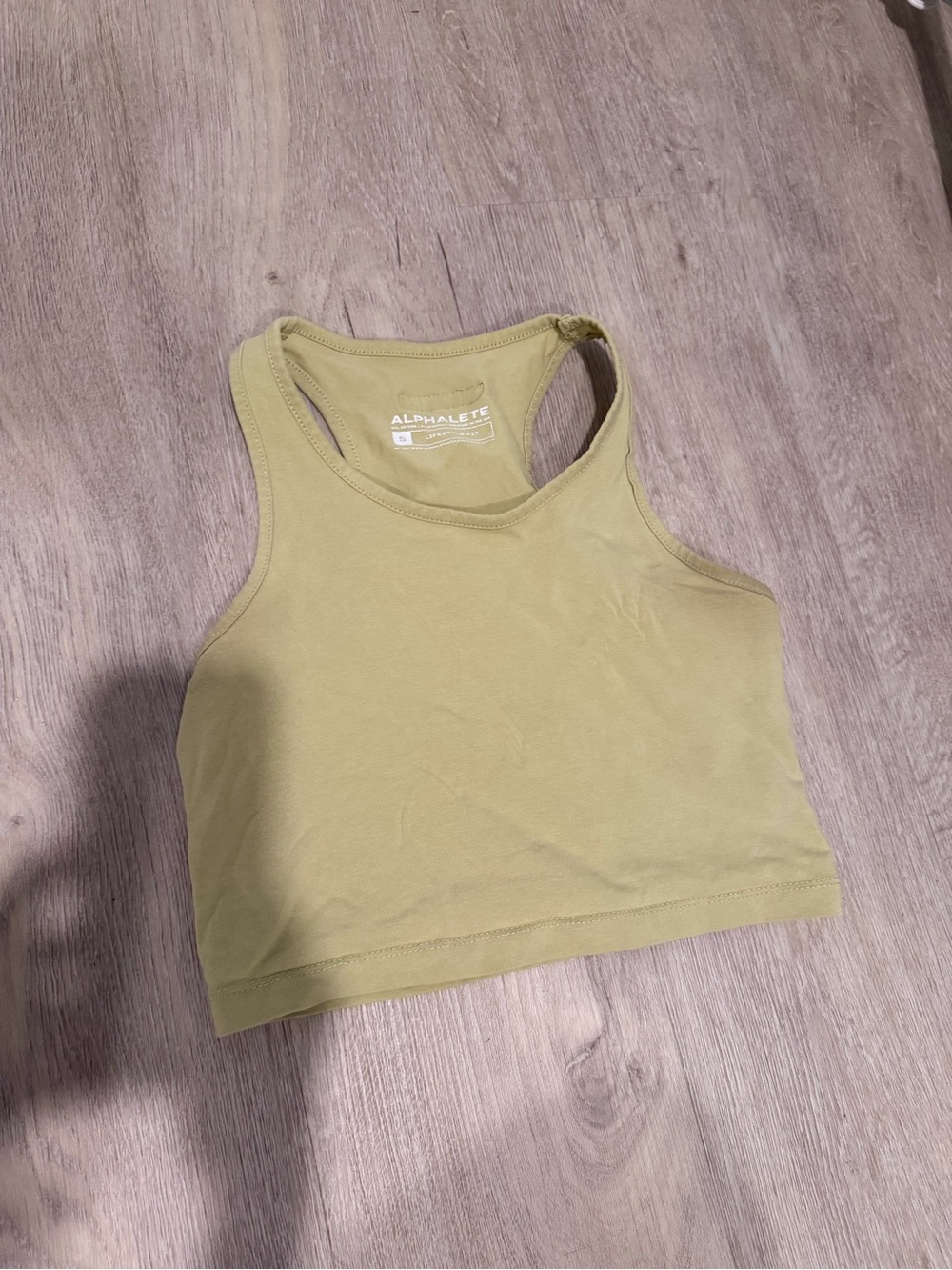 Alphalete Olive Racerback Crop Tank Top